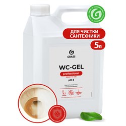 Средство для уборки сантехнических блоков 5,3 кг GRASS WC-GEL, кислотное, гель, 125203 - фото 13601974