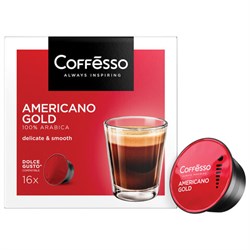 Кофе в капсулах COFFESSO "Americano Gold" для кофемашин Dolce Gusto, 16 порций, 102152 - фото 13607973