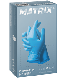 Перчатки Matrix Light Blue Nitrile (50 пар) - фото 13608104