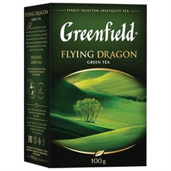 Чай GREENFIELD "Flying Dragon", зеленый, листовой, 100 г, 0357 - фото 13622149