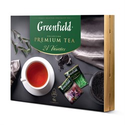 Чай GREENFIELD &quot;Premium Tea Collecton&quot; ассорти 24 вкусов, НАБОР 96 пакетиков, 1782-08