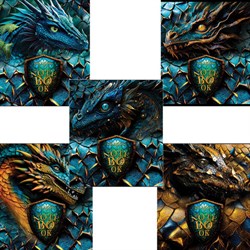 Тетрадь А5 48 л., ПЗБМ, скоба, клетка, фольга, конгрев, выборочный TWIN-лак, "Дракон" (5 видов), 25113 - фото 13625072