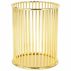 Органайзер-стаканчик для косметики и мелочей MONTE VITA (МОНТЕ ВИТА), металлический, 100х80 мм, золото, 272484 - фото 13643719