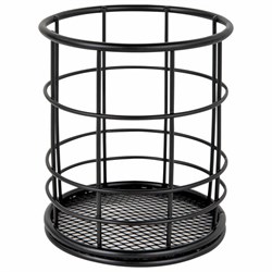 Органайзер-стаканчик для косметики и мелочей MONTE VITA (МОНТЕ ВИТА), металлический, 100х90 мм, черный, 272487 - фото 13643722