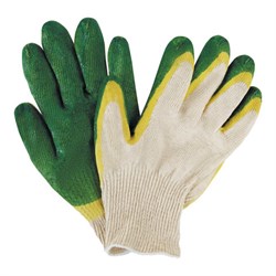 Перчатки хлопчатобумажные износостойкие, ДВОЙНОЙ латексный облив, 13 класс, КОМПЛЕКТ 5 ПАР, LAIMA ЛЮКС, 605349 - фото 13644912