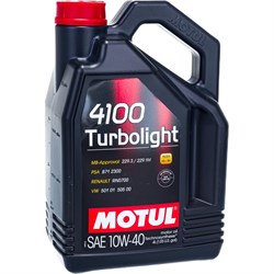 Моторное масло MOTUL 4100 Turbolight 10W40 - фото 13663548