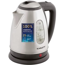 Чайник SCARLETT SC-EK21S88, 1,8 л, 2200 Вт, закрытый нагревательный элемент, стальной - фото 13666246