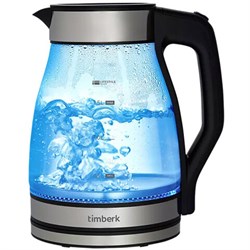 Чайник со съемным заварником TIMBERK T-EK27G02, 1,5 л, 1800 Вт, закрытый нагревательный элемент, стекло, стальной - фото 13666254