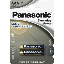 Батарейка Panasonic Everyday Power Standard LR03 AAA 1.5В бл/2 щелочная - фото 13678238