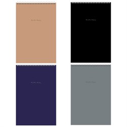 Блокнот БОЛЬШОЙ ФОРМАТ А4 198х297 мм, 80 л., гребень, подложка, клетка, BRAUBERG "Minimal Classic", 116424 - фото 13680888