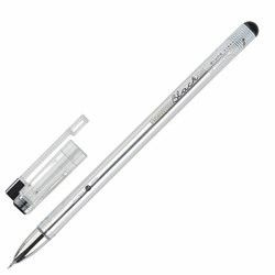 Ручка гелевая BRUNO VISCONTI "FineWrite", черная, стержень серебро, 0,4 мм, линия письма 0,3 мм, 20-0392/02 - фото 13680932