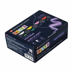 Краски акриловые матовые "Декола", 12 цветов по 20 мл, в банках, Невская Палитра, 143411021 - фото 13686917