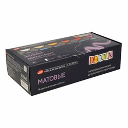 Краски акриловые матовые "Декола", 18 цветов по 20 мл, в банках, Невская Палитра, 143412150 - фото 13686918