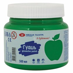 Гуашь "Я - Художник!" Невская Палитра, банка 500 мл, зеленая светлая, 23024717 - фото 13686940