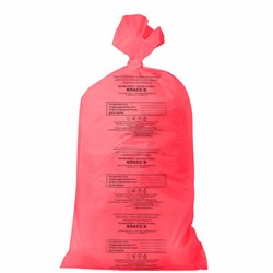 Пакеты для медицинских отходов КОМПЛЕКТ 100 шт., класс В (красные) 60 л, 70х80 см,12 мкм, ПТП "Киль" - фото 13687116