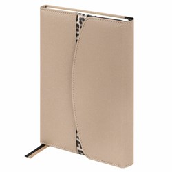 Ежедневник недатированный А5 155х213 мм BRAUBERG "Wild", под кожу, магнит, 160 л., LEO бежевый, 116232 - фото 13694856
