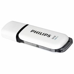 Флеш-диск 32 GB PHILIPS SNOW, разъем USB 3.0, черный, FM32FD75B/97 - фото 13695270