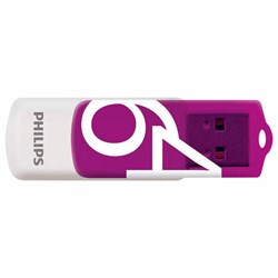 Флеш-диск 64 GB PHILIPS VIVID, разъем USB 2.0, фиолетовый, FM64FD05P/97 - фото 13695276