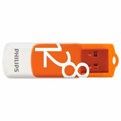 Флеш-диск 128 GB PHILIPS VIVID, разъем USB 2.0, желтый, FM12FD05B/97 - фото 13695277