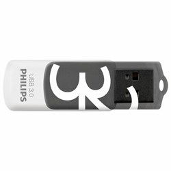 Флеш-диск 32 GB PHILIPS VIVID, разъем USB 3.0, черный, FM32FD00B/97 - фото 13695280