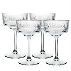 Бокал для шампанского на ножке широкий, 260 мл, КОМПЛЕКТ 4 штуки, стекло, PASABAHCE "ЭЛИЗИЯ", фирменная подарочная упаковка, 440436 - фото 13695559