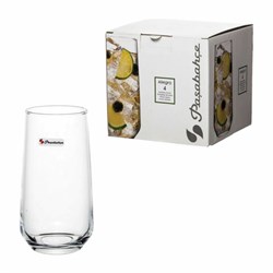 Стакан высокий, объем 470 мл, КОМПЛЕКТ 4 штуки, стекло, PASABAHCE "АЛЛЕГРА", фирменная подарочная упаковка, 420015 - фото 13695577