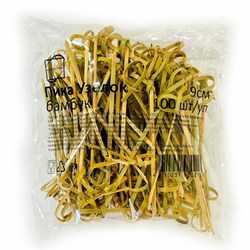 Пики (шпажки) для канапе бамбуковые "Узелок", 9 см, 100 шт., КП, 139898 - фото 13701553