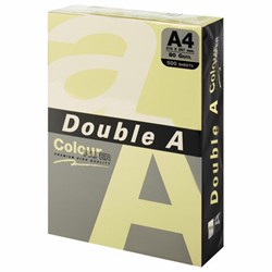 Бумага цветная DOUBLE A, А4, 80 г/м2, 500 л., пастель, светло-желтая - фото 13704586