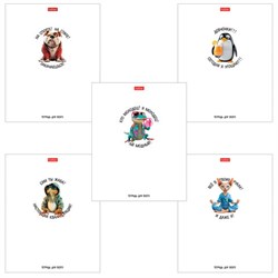 Тетрадь обложка пластик, А5, 48 л., скоба, клетка, тиснение, HATBER "Кто круче?" (микс в спайке), 089215, 48Т5В1пл - фото 13705811