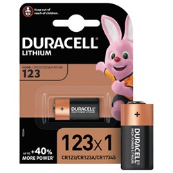 Батарейка DURACELL Ultra ОРИГИНАЛ CR123, литиевая, 1 шт., 3 В, блистер, 75058646 - фото 13705827