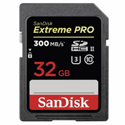 Карта памяти SanDisk Extreme Pro SD UHS I 32GB Card for 4K Video for DSLR and Mirrorless Cameras 100MB/s Read & 90MB/s Write, Lifetime Warranty - фото 13707310