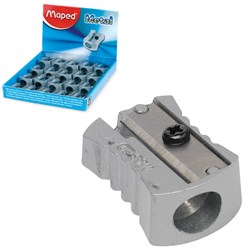 Точилка MAPED (Франция) "Metal", металлическая, классический дизайн, дисплей, 506600 - фото 13711086