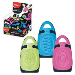 Точилка MAPED (Франция) "Elements", без контейнера, корпус ассорти, дисплей, 501600 - фото 13711087