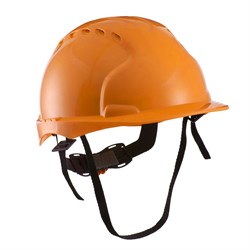 Каска защитная с вентиляцией (с храповиком), оранжевая - фото 13740578