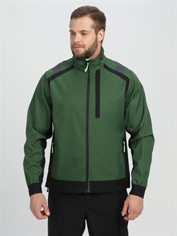 Куртка ProfLineLeader (тк.Софтшел), хаки/черный - фото 13741180