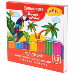 Пластилин классический BRAUBERG "МАГИЯ ЦВЕТА NEW", 12 цветов, 240 г, стек, ВЫСШЕЕ КАЧЕСТВО, 106426 - фото 13742760