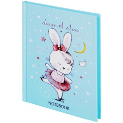 Блокнот МАЛЫЙ ФОРМАТ (110х147 мм), А6, 80 л., твёрдый, клетка, выборочный лак, BRAUBERG KIDS, "Зайка", 114449 - фото 13742961