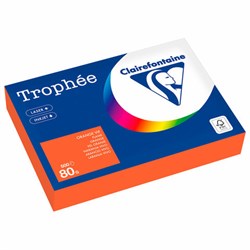 Бумага цветная CLAIREFONTAINE, А4, 80 г/м2, 500 л., интенсив, ярко-оранжевый, Франция, 1761C, 1761PC - фото 13743166