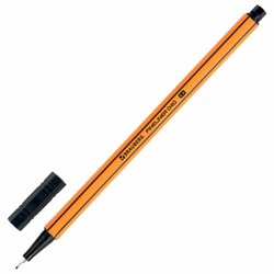 Ручка капиллярная (линер) ЧЕРНАЯ, BRAUBERG "FINE 040", шестигранная, линия письма 0,4 мм, 144139 - фото 13743445