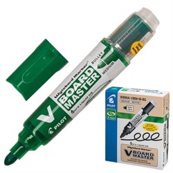 Маркер стираемый для белой доски ЗЕЛЕНЫЙ, PILOT "V-BOARD MASTER", 4 мм, WBMA-VBM-M, WBMA-VBM-M G - фото 13743489