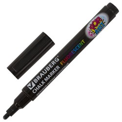 Маркер меловой "POP-ART" ЧЕРНЫЙ, 3,5 мм, стираемый, для гладких поверхностей, BRAUBERG, 151525 - фото 13743517