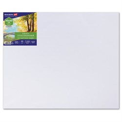 Холст на картоне (МДФ), 50х60 см, 280 г/м2, грунтованный, 100% хлопок, BRAUBERG ART CLASSIC, 192190 - фото 13743773