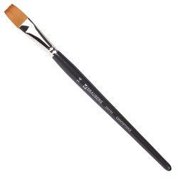 Кисть художественная профессиональная BRAUBERG ART CLASSIC, синтетика мягкая под колонок, плоская, № 14, короткая ручка, 200702 - фото 13743873