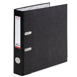 Папка-регистратор ОФИСМАГ, фактура стандарт, с мраморным покрытием, 50 мм, черный корешок, 222096 - фото 13744021