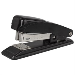 Степлер №24/6, 26/6 металлический STAFF "Manager", до 20 листов, черный, 224627 - фото 13744069