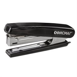 Степлер №10 ОФИСМАГ, до 12 листов, с антистеплером, черный, 229690 - фото 13744282
