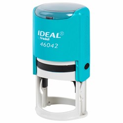 Оснастка для печатей оттиск D=42 мм, синий, TRODAT IDEAL 46042, корпус БИРЮЗОВЫЙ, крышка, подушка,198959 - фото 13744586