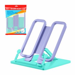 Подставка для книг и учебников ERICH KRAUSE "Base Pastel", пластиковая, мятная / фиолетовая, 58037 - фото 13744602