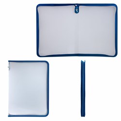 Папка для документов и тетрадей на молнии пластиковая BRAUBERG А4, 320х230 мм, прозрачная, 271713 - фото 13744796