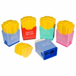 Точилка с ластиком BRUNO VISCONTI "JuniorGraphix Fast Food", контейнер, 2 отверстия, ассорти, 35-0060 - фото 13745031